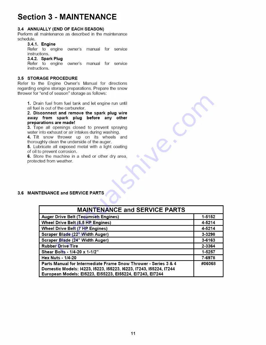 Snapper I55224, I7244 Safety Instructions & Operator'S Manual Download Page 11