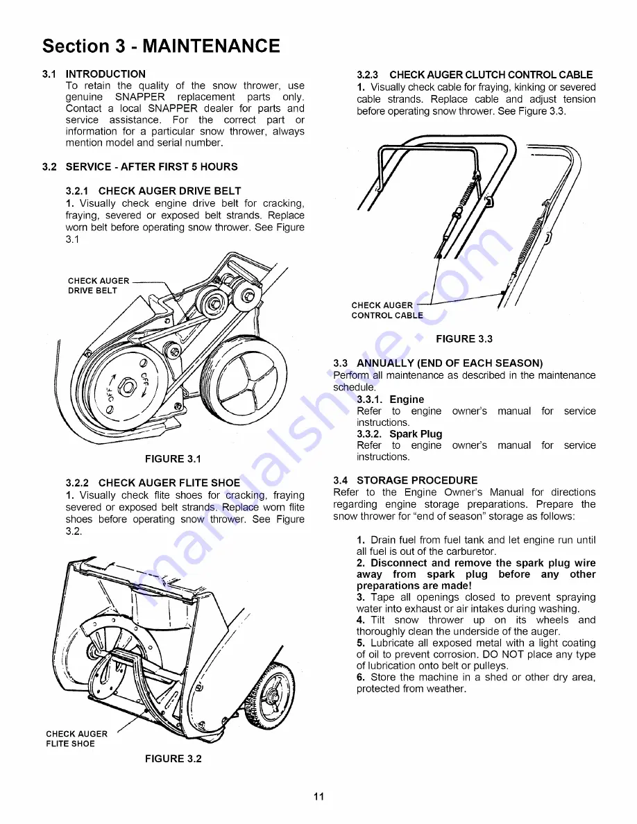 Snapper LE3171R (7085660 Скачать руководство пользователя страница 11