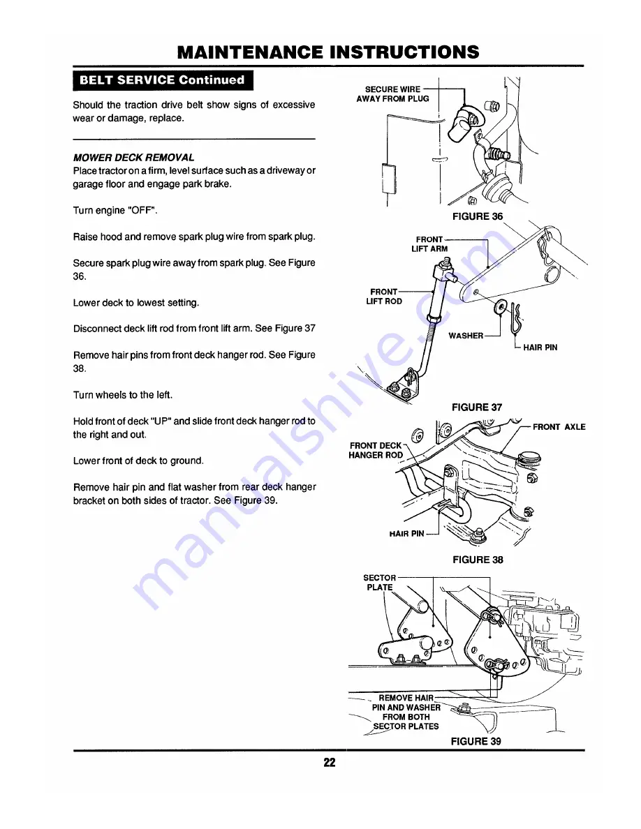 Snapper LT120G30BB Safety Instructions & Operator'S Manual Download Page 22