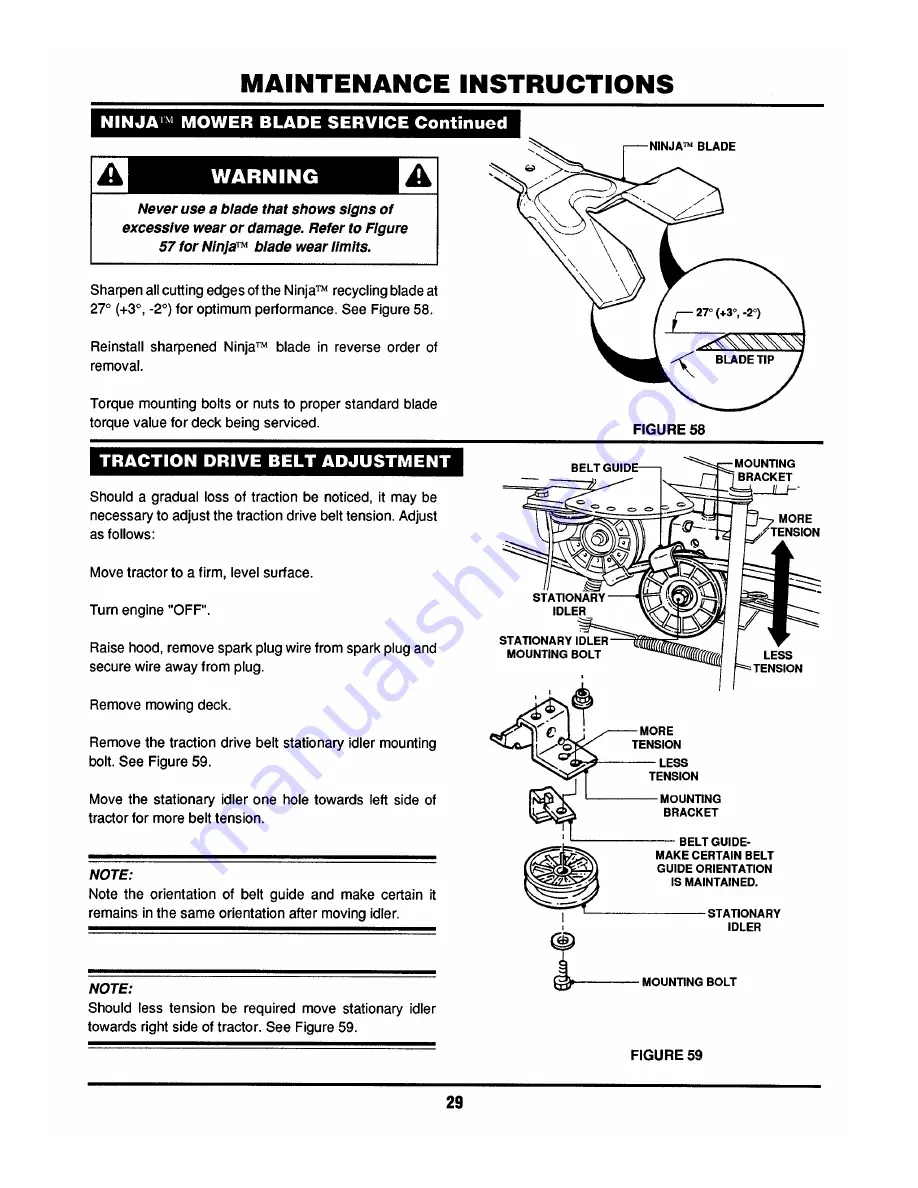 Snapper LT120G30BB Safety Instructions & Operator'S Manual Download Page 29