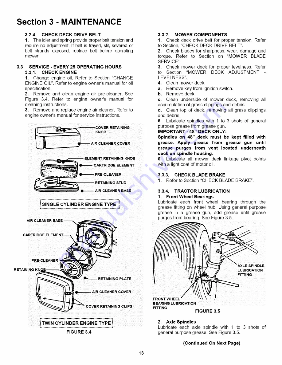 Snapper LT160H42GBV, 2LT160H42GBV2, LT Safety Instructions & Operator'S Manual Download Page 13