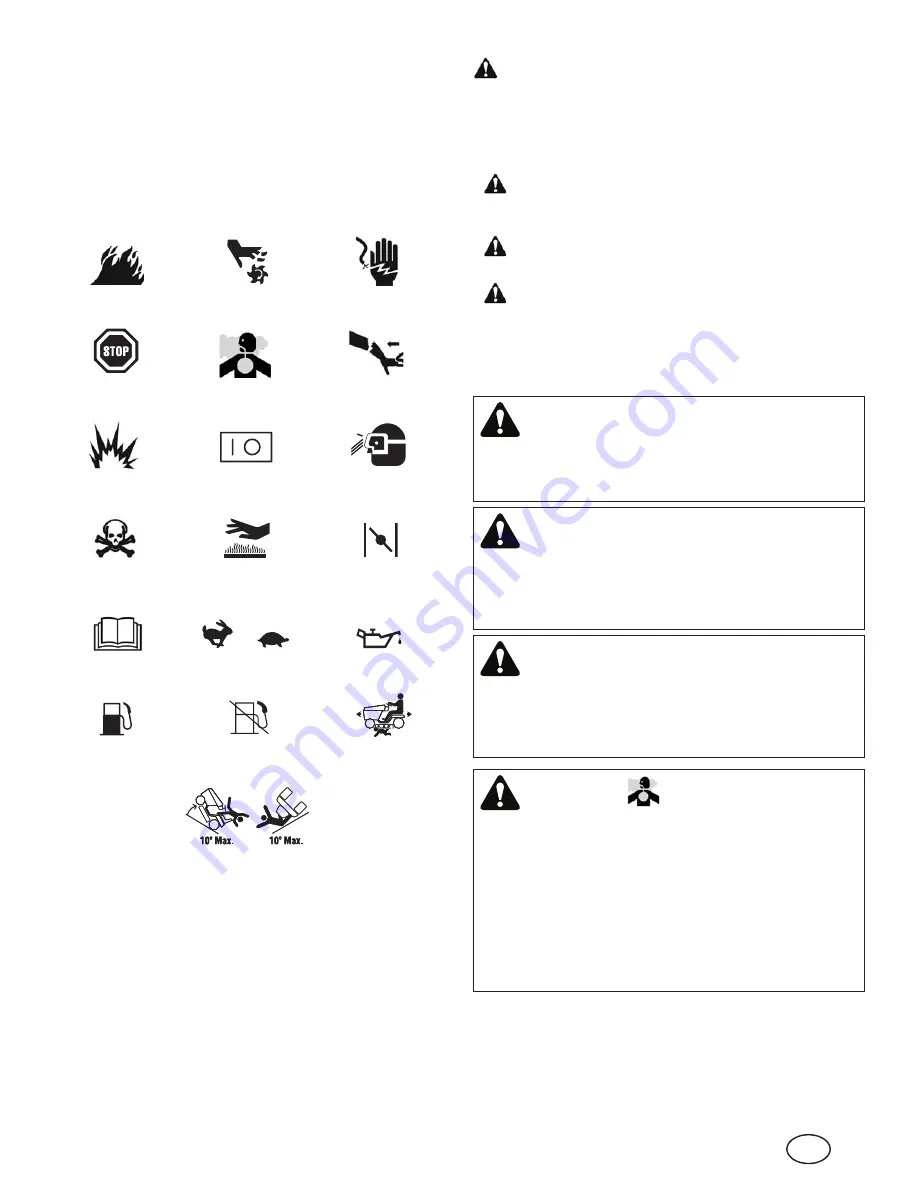 Snapper RPX200 Operator'S Manual Download Page 9