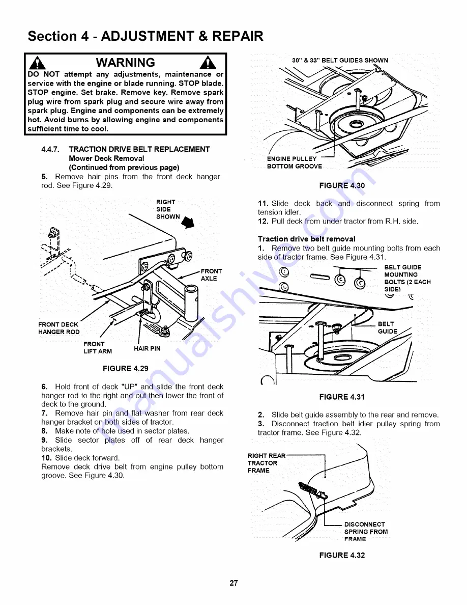 Snapper SERIES G L T145H33GBV Скачать руководство пользователя страница 71