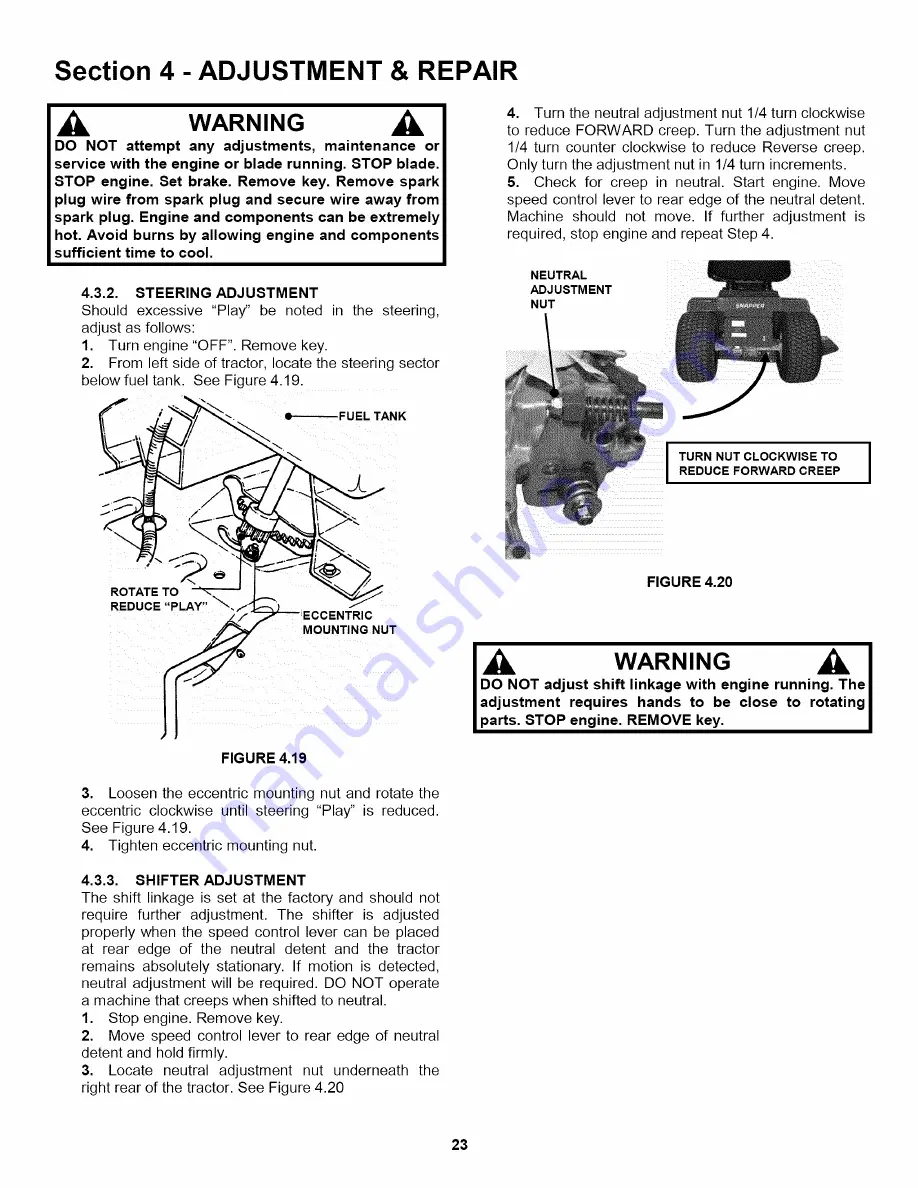 Snapper SERIES G L T145H33GBV Скачать руководство пользователя страница 155