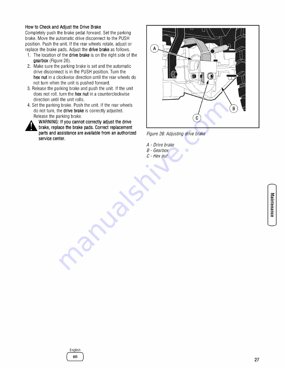 Snapper SLT23460AWS Safety Instructions & Operator'S Manual Download Page 27