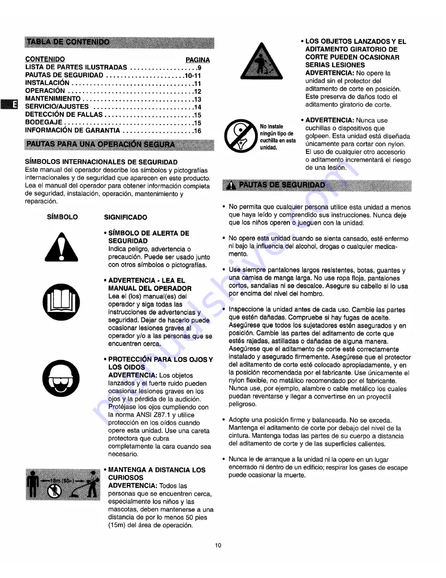 Snapper SST-16CL Скачать руководство пользователя страница 12