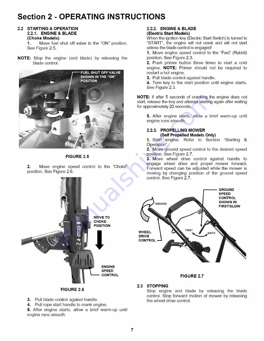 Snapper WP216517B Safety Instructions & Operator'S Manual Download Page 7