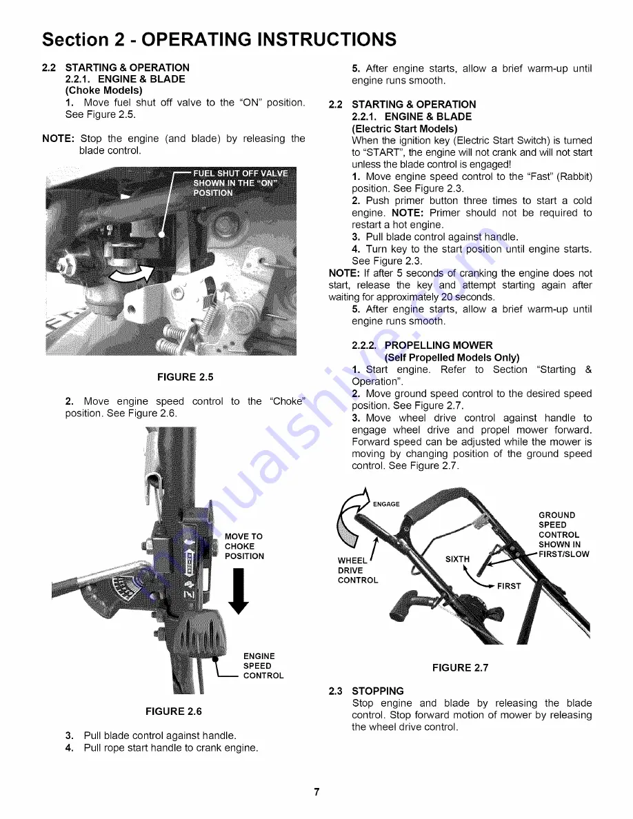 Snapper WRP216517BE Safety Instructions & Operator'S Manual Download Page 7