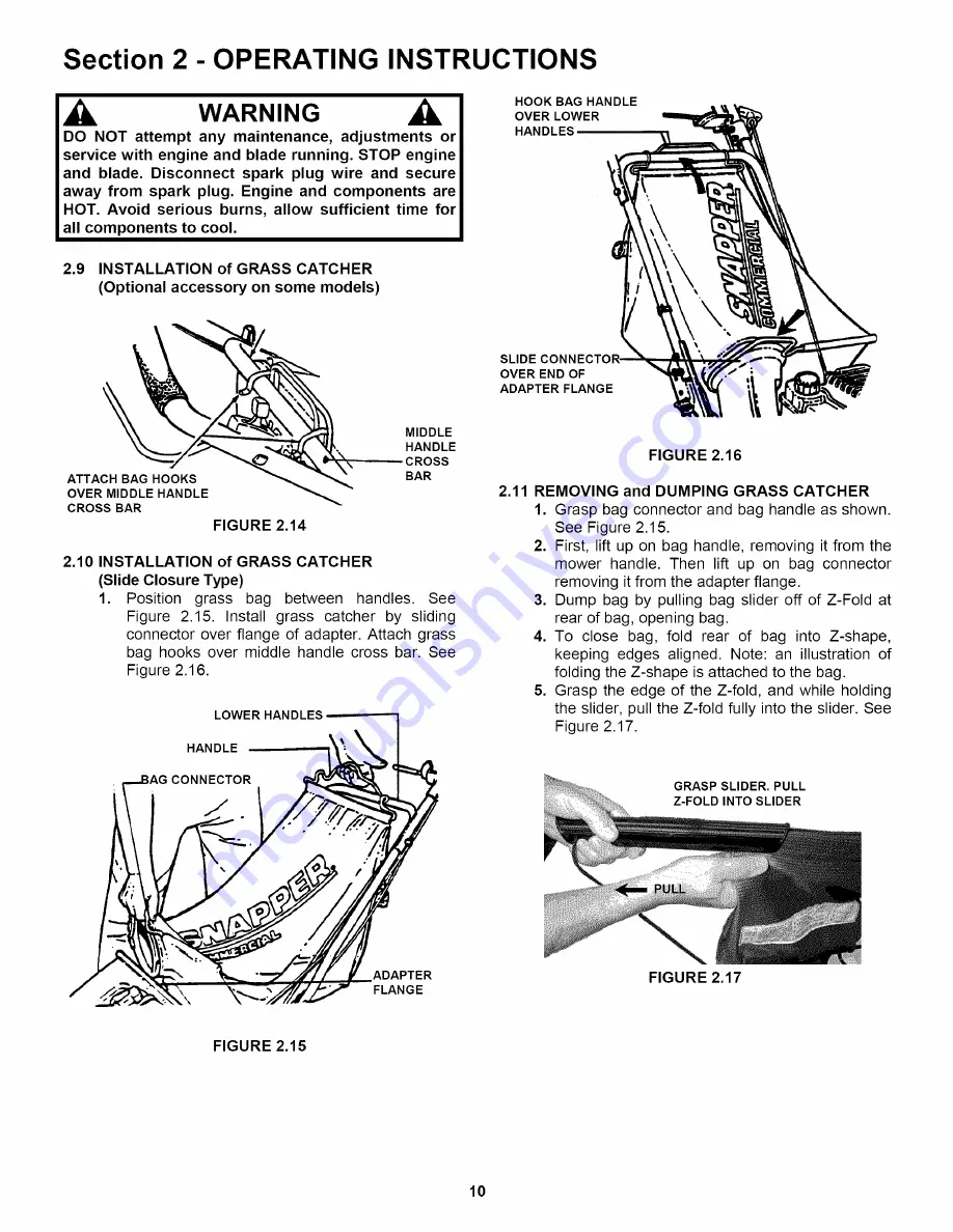 Snapper WRP216517BE Safety Instructions & Operator'S Manual Download Page 10