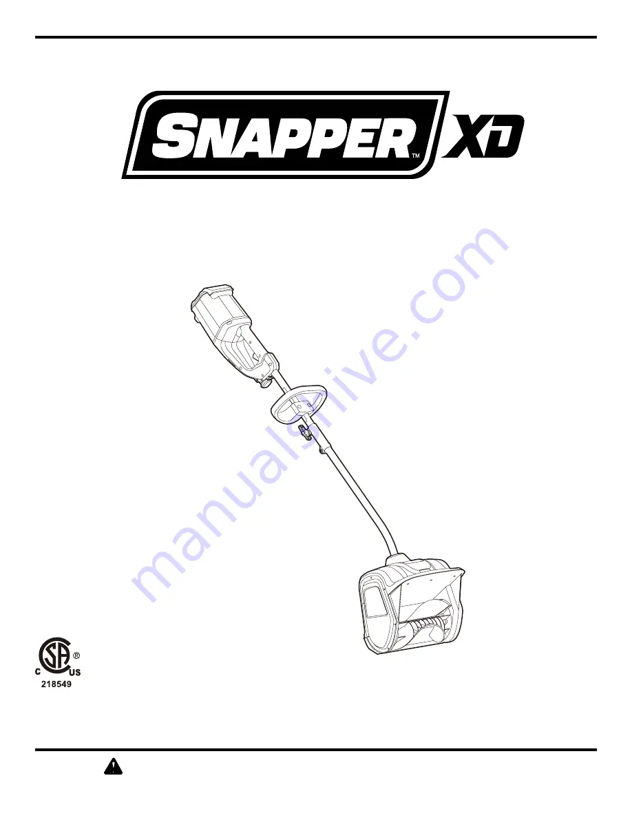 Snapper XD 1696871 Скачать руководство пользователя страница 1