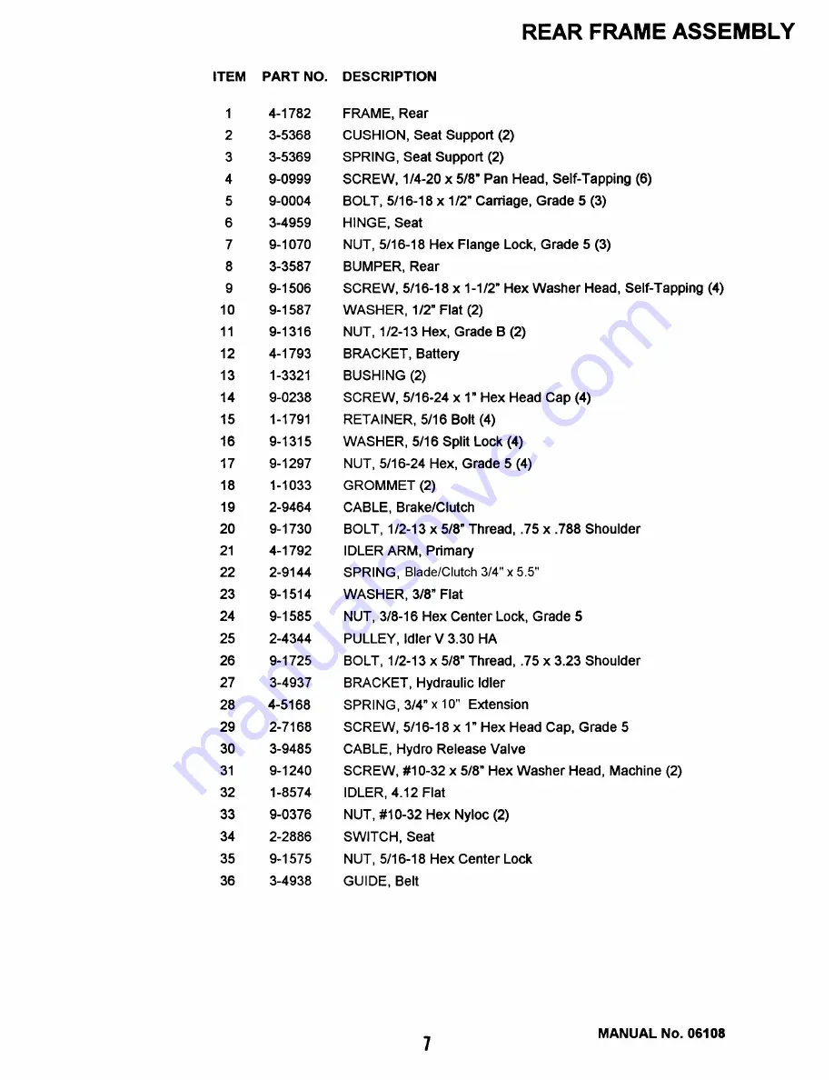 Snapper Yard Cruiser HZ14330BVE Parts Manual Download Page 9