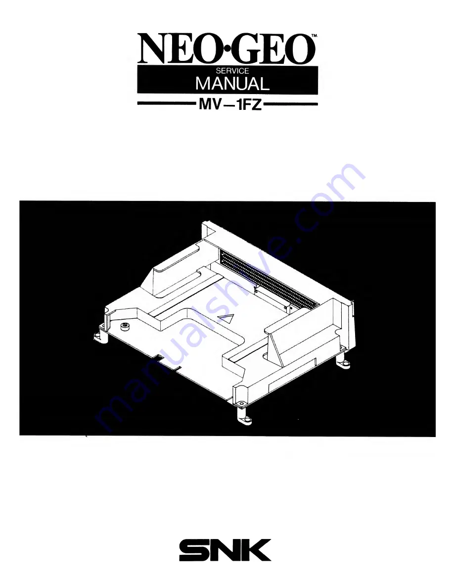 SNK NEO-GEO MV-1FZ Service Manual Download Page 1