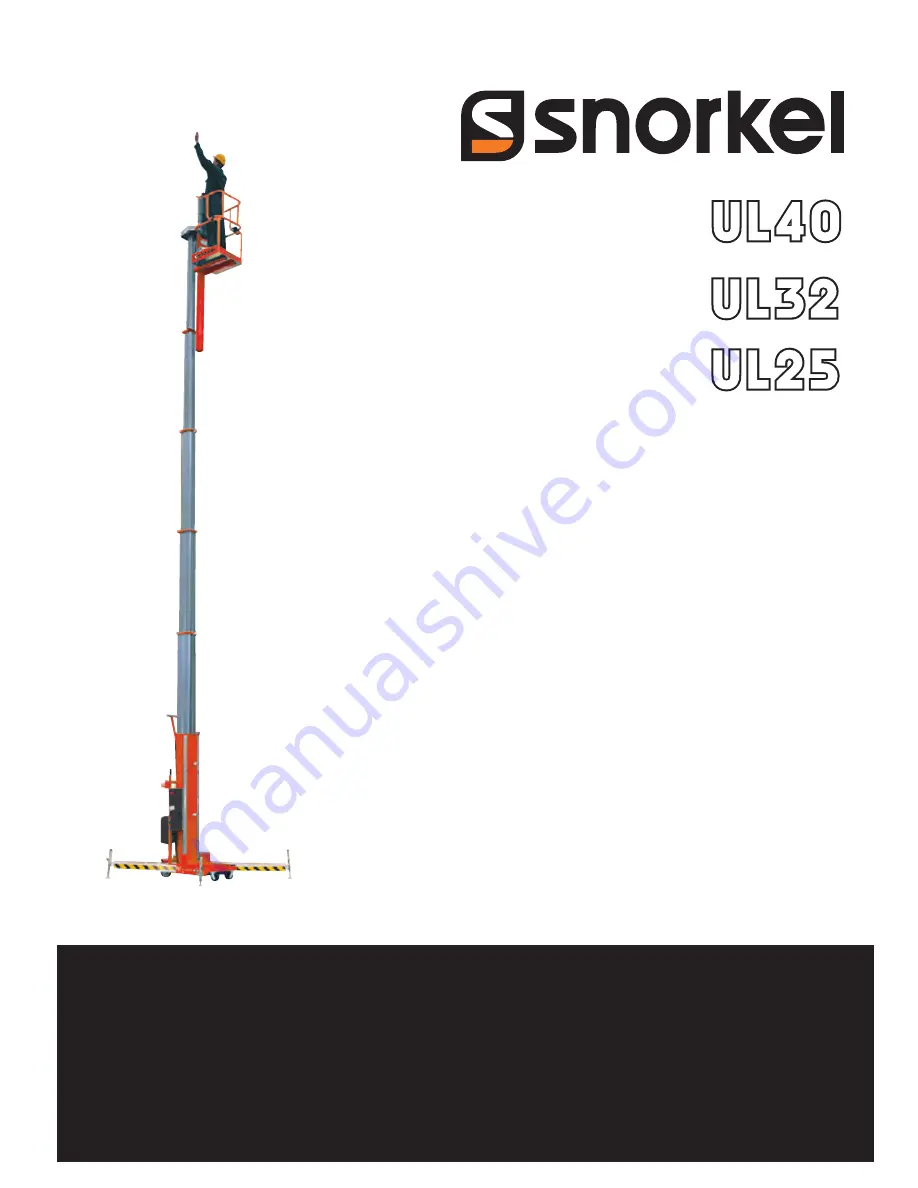 Snorkel UL25 Parts & Service Manual Download Page 1