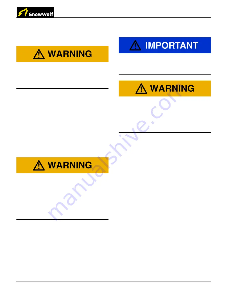 SNOW WOLF QuattroPlow QP-102 Operation & Maintenance Manual Download Page 24