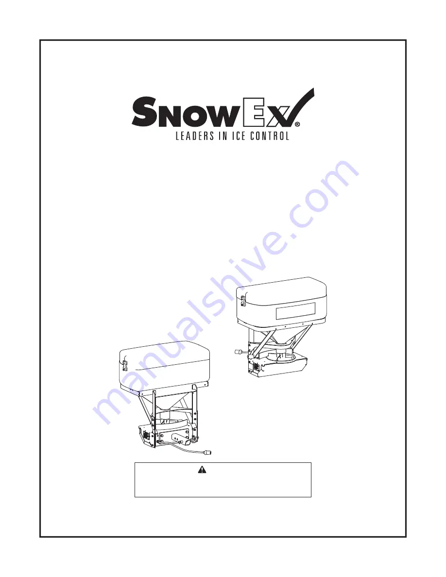 SnowEx SP-1075X Скачать руководство пользователя страница 1