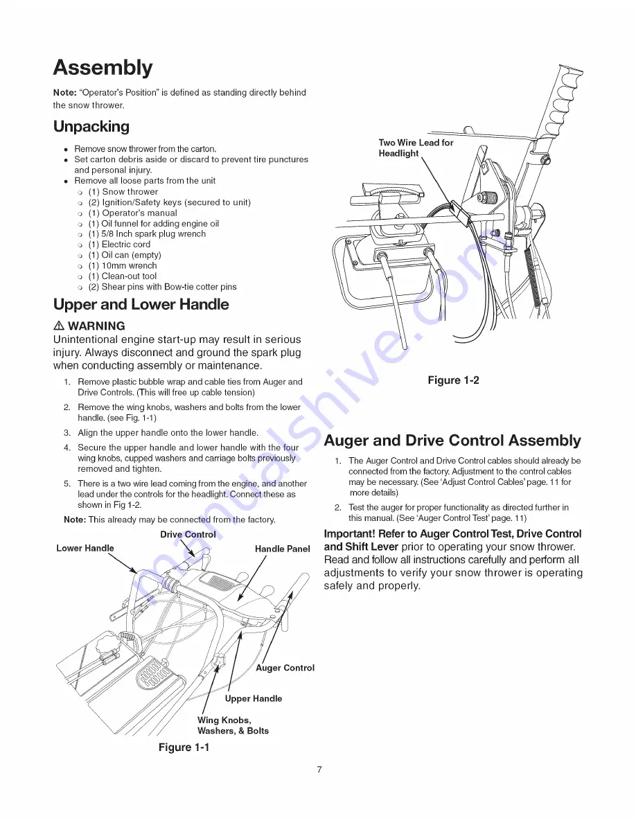 SNOWJOE Pro SJ905 Operator'S Manual Download Page 7