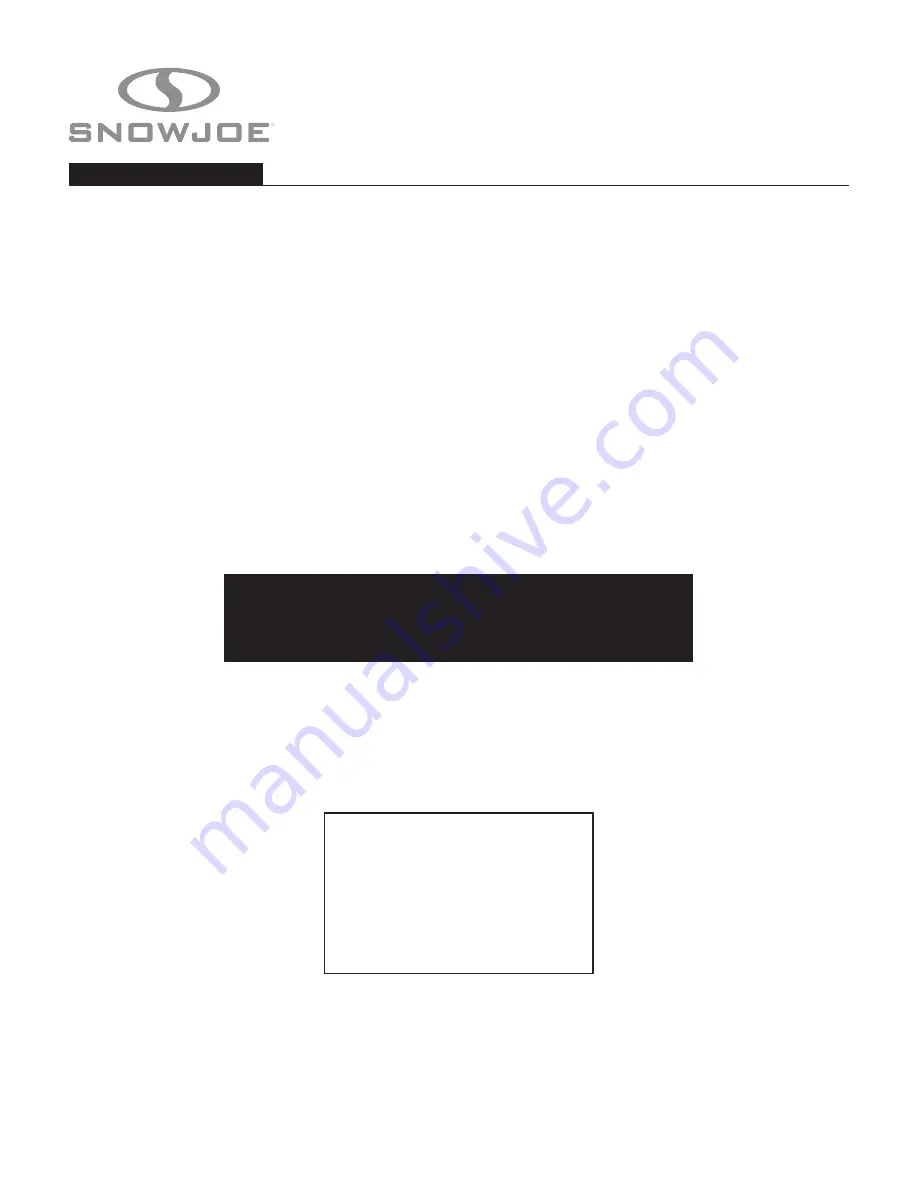 SNOWJOE SJ615E-RM Operator'S Manual Download Page 1