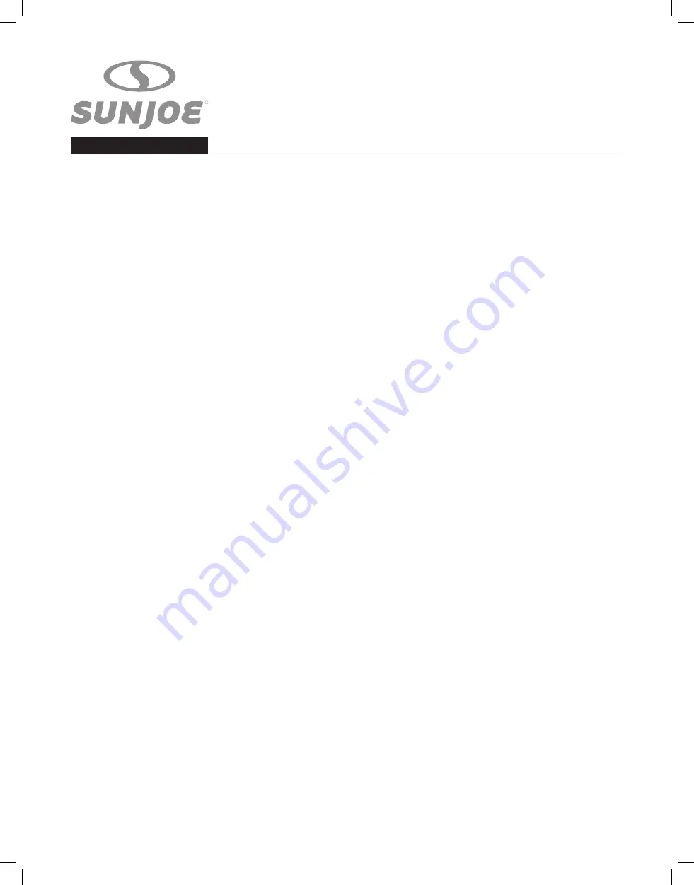 SNOWJOE SUNJOE SBJ605E Operator'S Manual Download Page 1