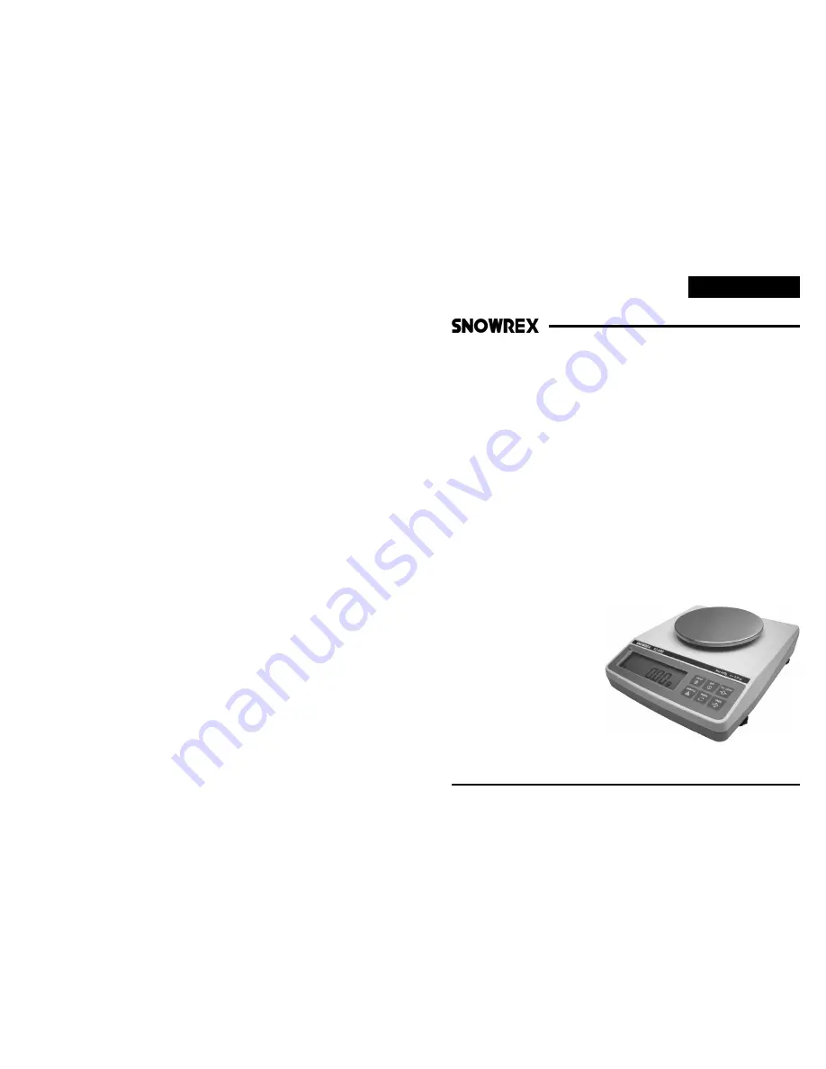 Snowrex EJ-600 Operating Manual Download Page 1