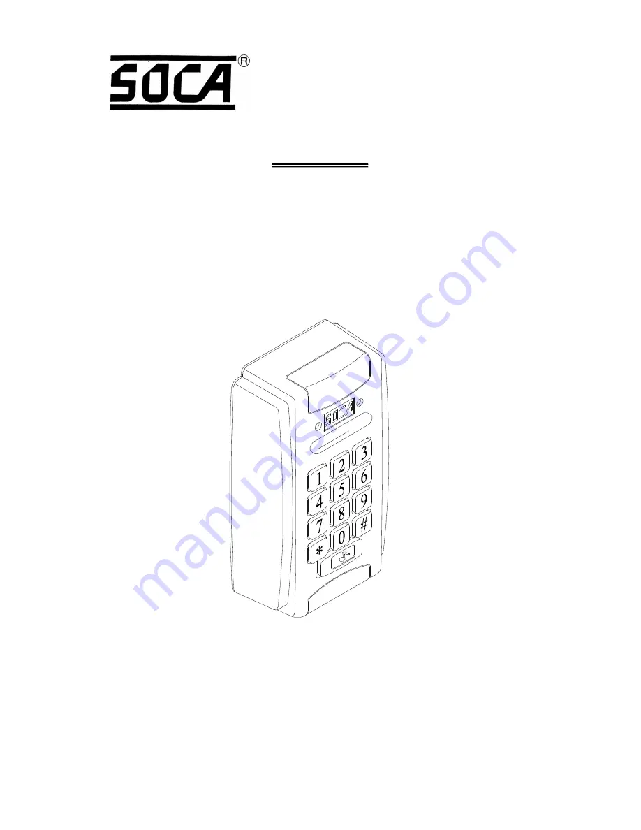 Soca ST-320 Operation And Installation Manual Download Page 1