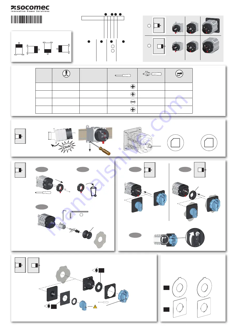 socomec COMO CS 25A Quick Start Manual Download Page 1