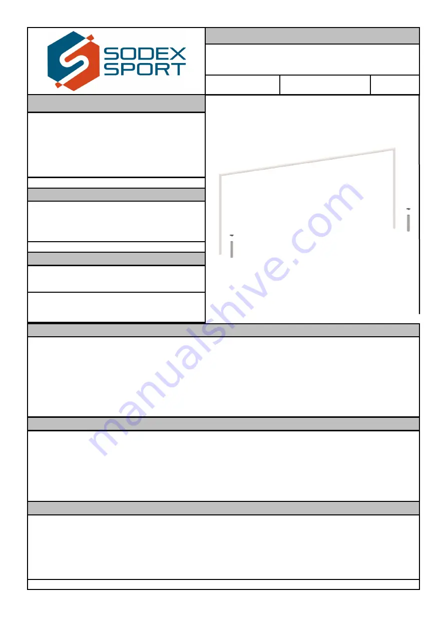 Sodex Sport S12201 Product Sheet Download Page 1