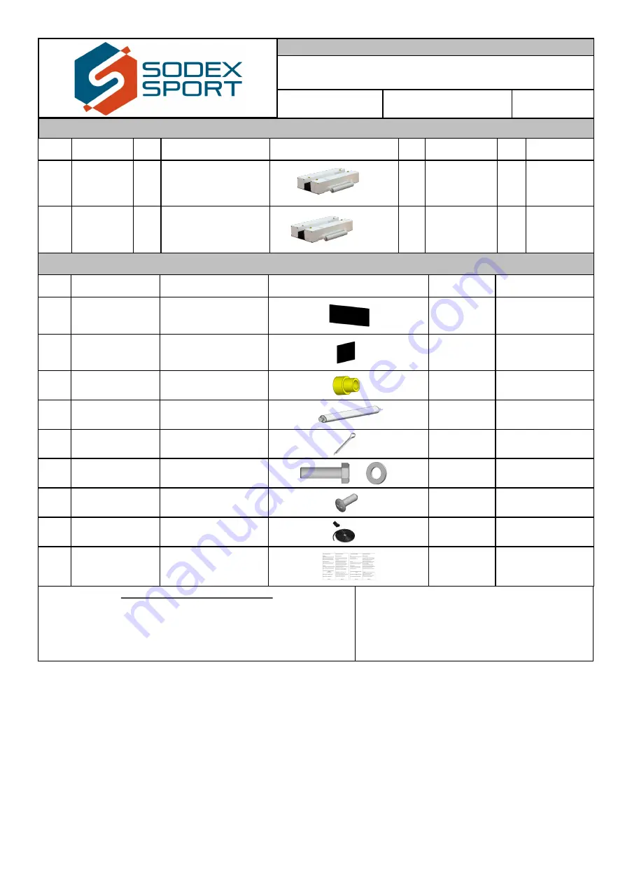 Sodex Sport S12660 Product Sheet Download Page 4