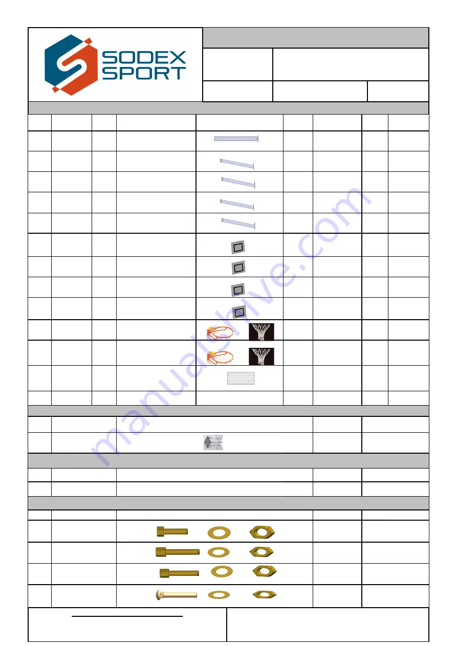 Sodex Sport S14090GC Product Sheet Download Page 8