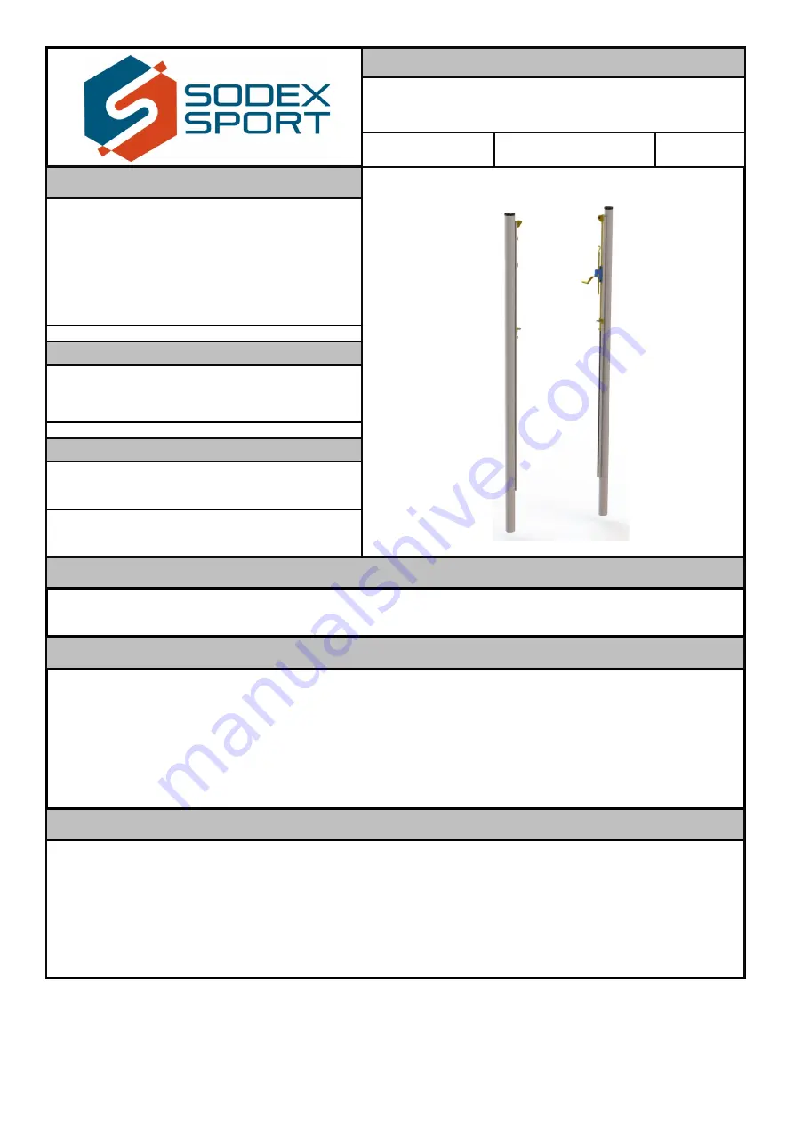 Sodex Sport S30161 Assembly Instructions Manual Download Page 1