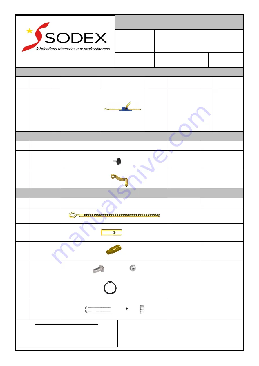 SODEX S25233 Product Sheet Download Page 10