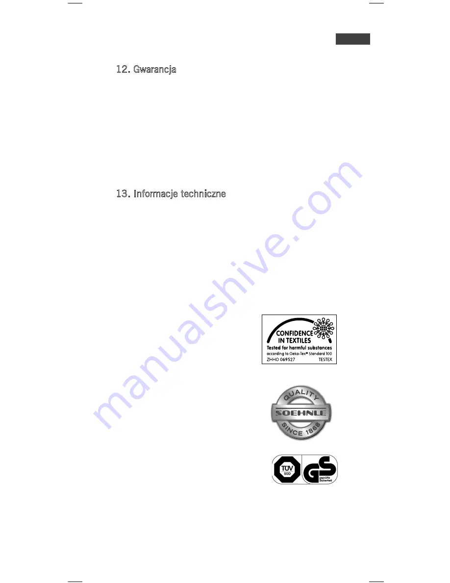 Soehnle RSS1001-135090-W2E-B Operating Instructions Manual Download Page 65