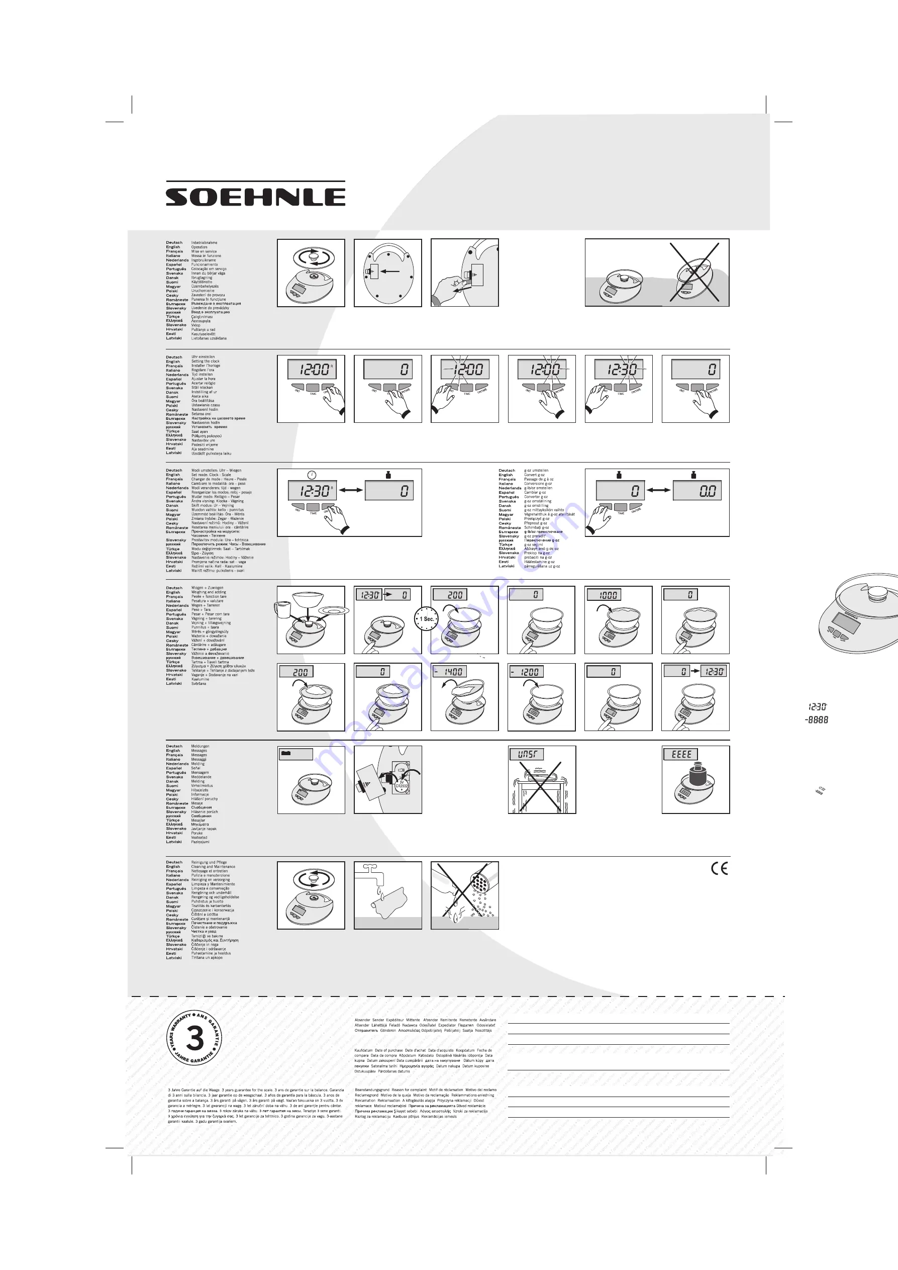 Soehnle WWA BERNARDINO Operation Download Page 1