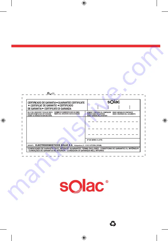 SOLAC AB2800 Instructions For Use Manual Download Page 104