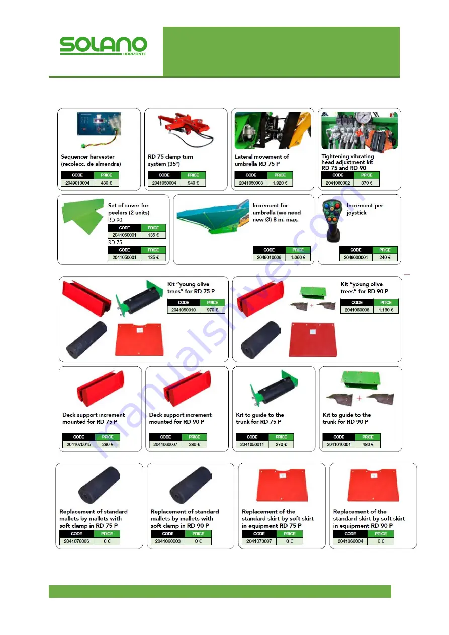 SOLANO HORIZONTE RD75 Instruction Manual Download Page 24