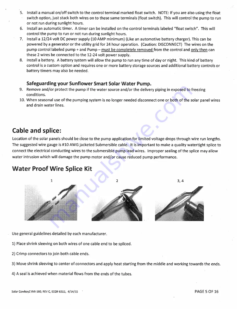 Solar Cowboyz Sunflower Smart Owner'S Manual Download Page 5