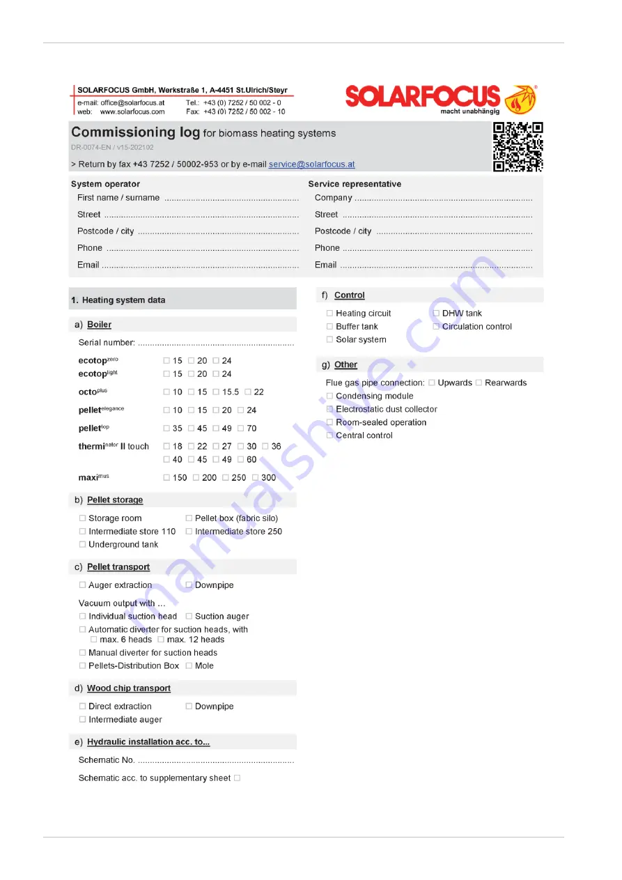 SOLARFOCUS octoplus Installation Manual Download Page 40