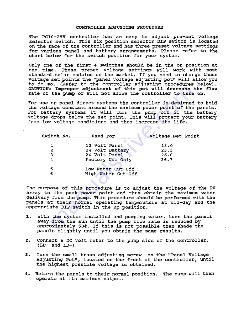 SOLARJACK PC10-28H Manual Download Page 4