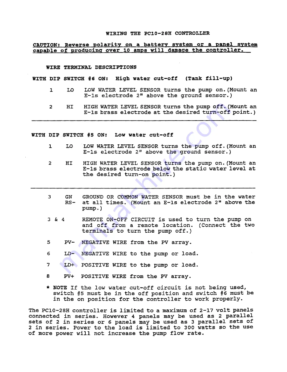 SOLARJACK PC10-28H Manual Download Page 5