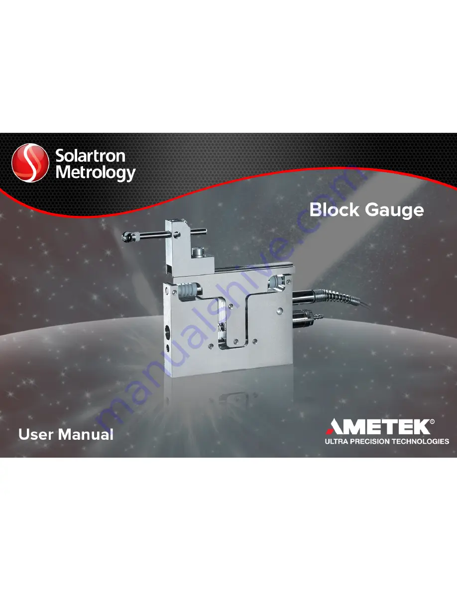 Solartron Metrology BLOCK GAUGE Скачать руководство пользователя страница 1