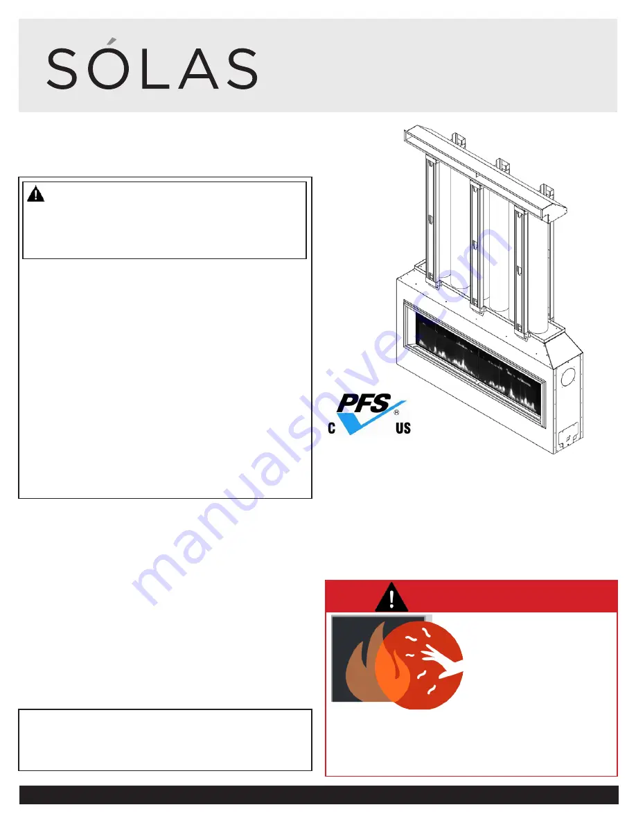 Solas BI-46N-SS Installation & Operation Manual Download Page 1