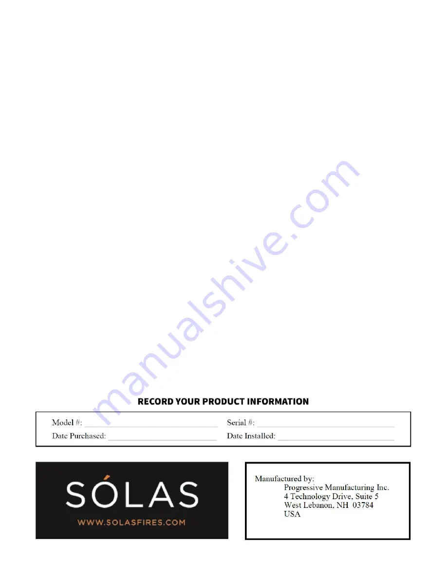 Solas PV-800HZ Installation & Operation Manual Download Page 20