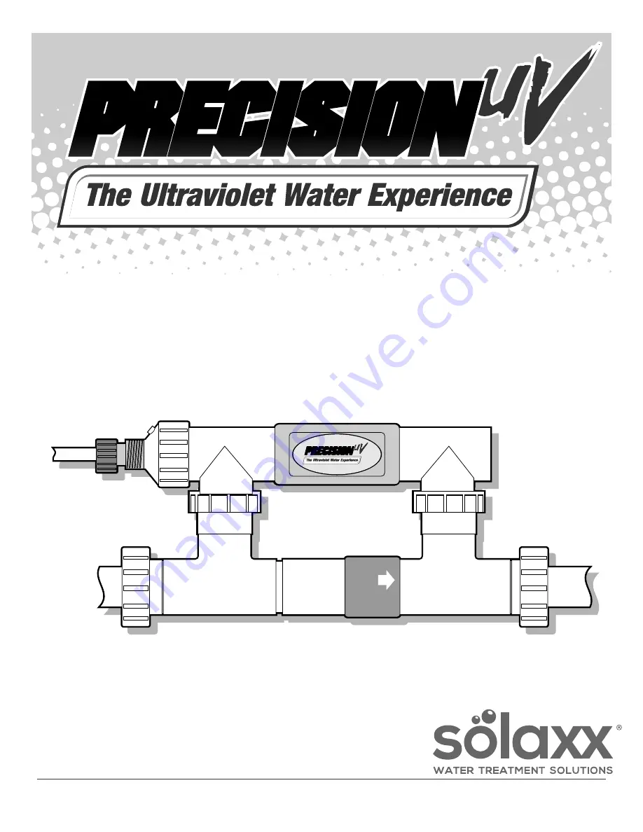 Solaxx Precision UV Installation And Operating Instructions Manual Download Page 1