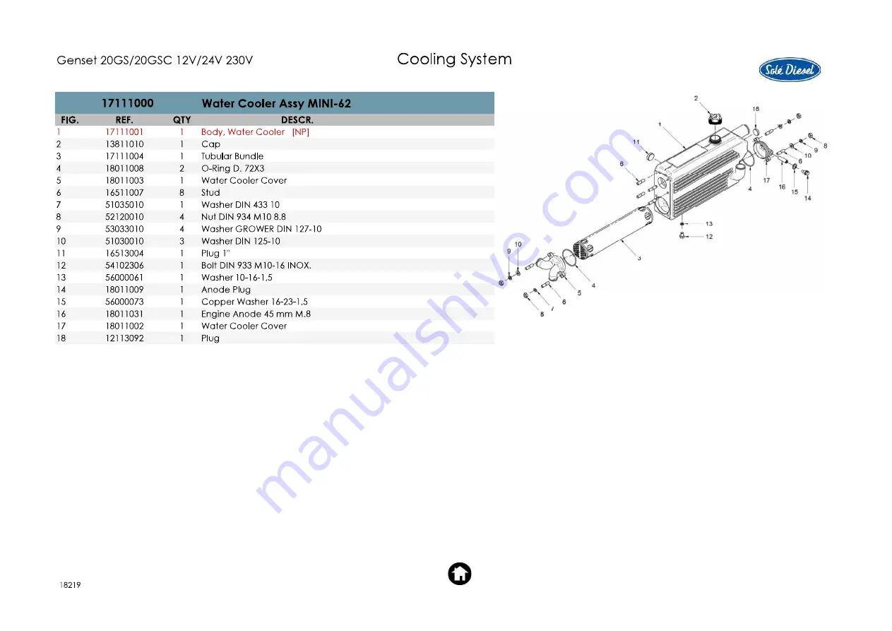 Sole Diesel Genset 20GS Spare Parts Manual Download Page 20