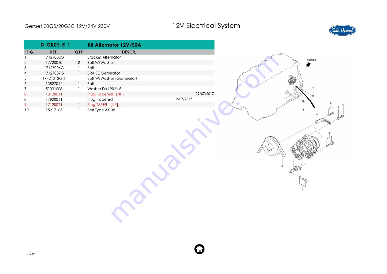 Sole Diesel Genset 20GS Spare Parts Manual Download Page 33