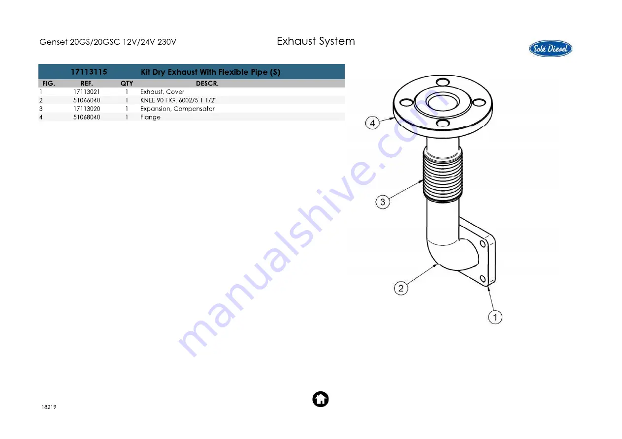 Sole Diesel Genset 20GS Spare Parts Manual Download Page 66