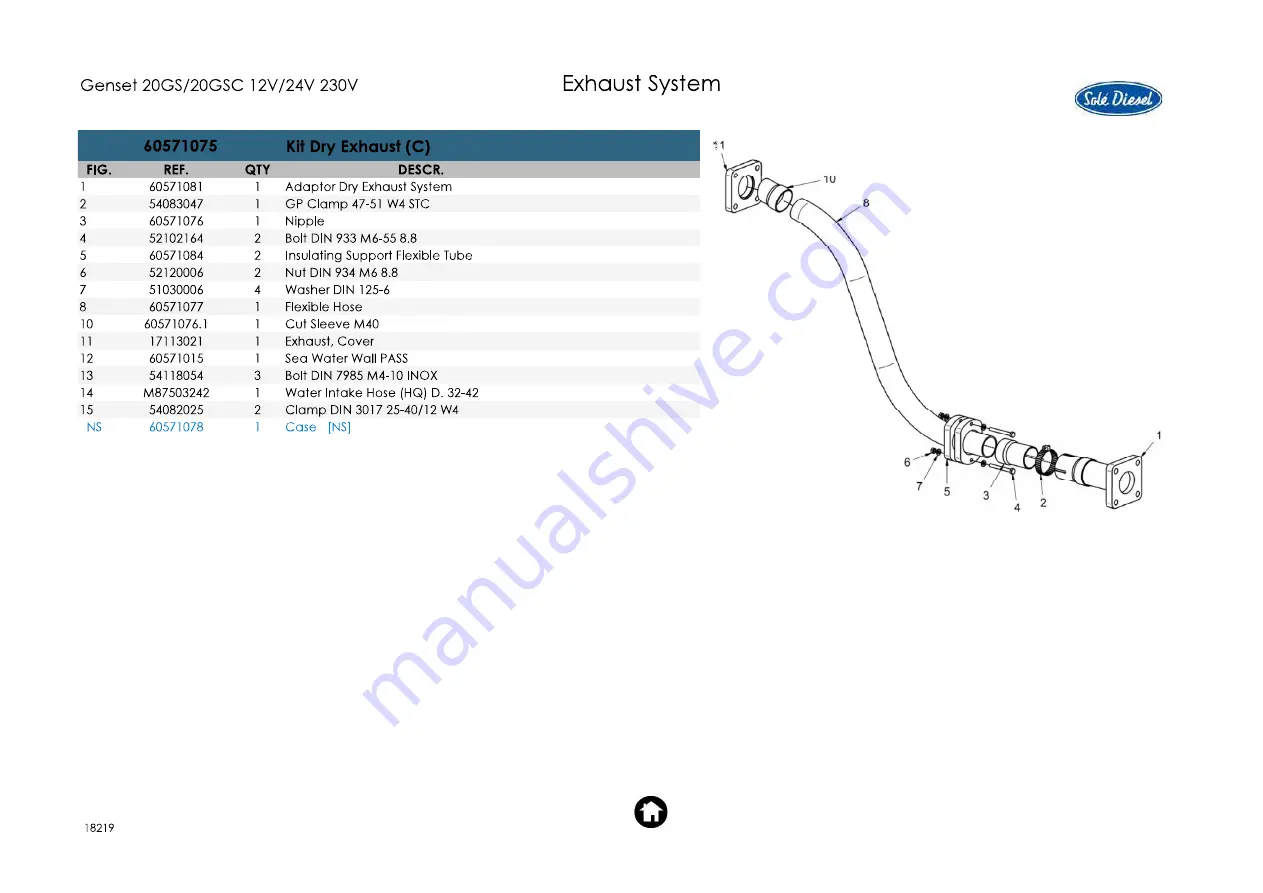 Sole Diesel Genset 20GS Spare Parts Manual Download Page 70