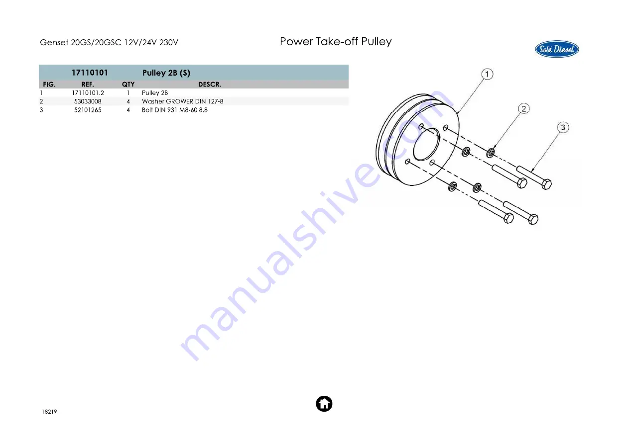 Sole Diesel Genset 20GS Spare Parts Manual Download Page 71