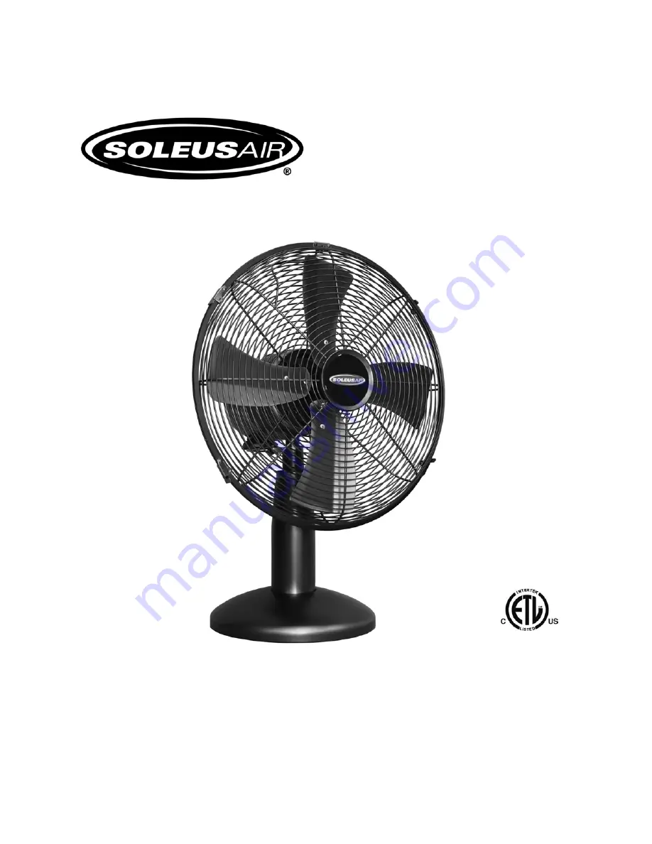 Soleus Air FT1-30-44 Owner'S Manual Download Page 1