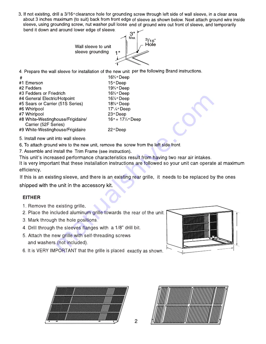 Soleus Air SG-TTW-10ESE Installation Instructions Manual Download Page 4