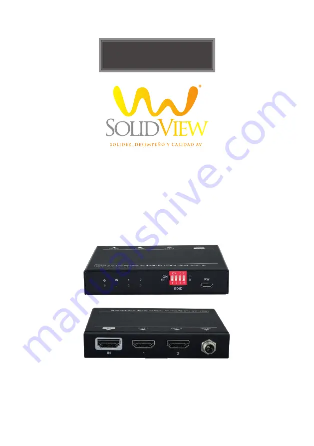 SolidView PS-292 Скачать руководство пользователя страница 1